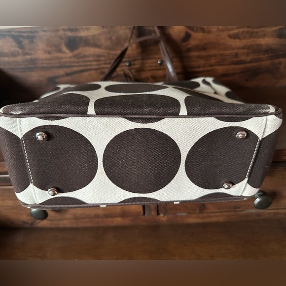 Kate Spade Vintage Sam Graphic Dot Brown Tote - Picture 4 of 9